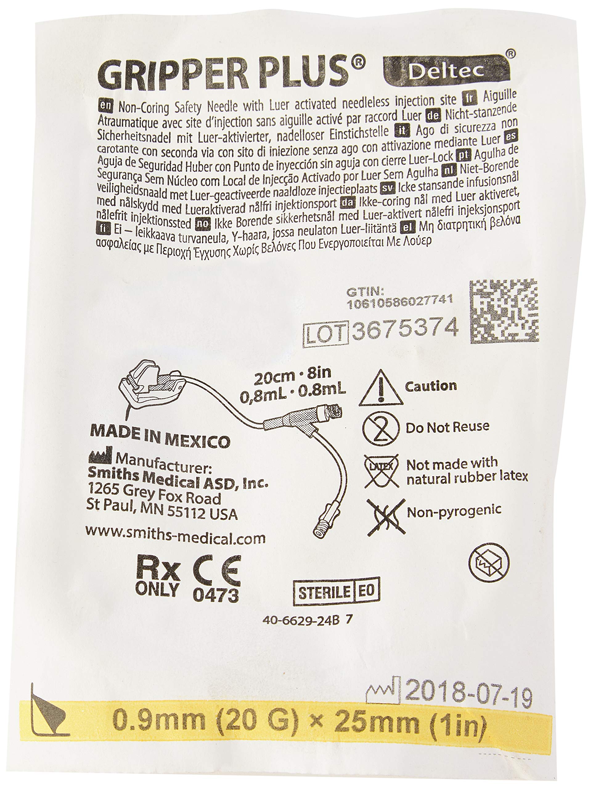 Amazon.com: Smiths Medical 21-2966-24 Deltec Gripper Plus